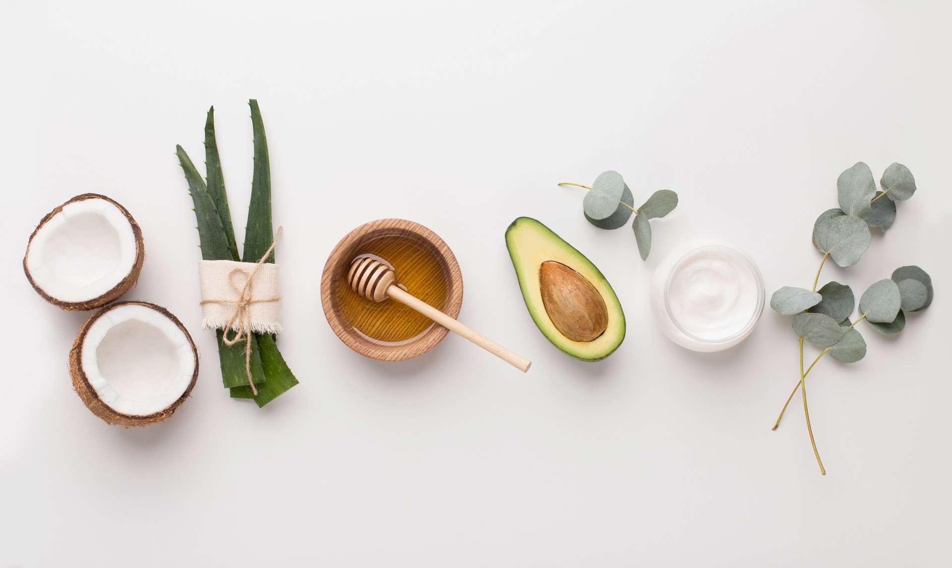 Medical plants used in alternative cosmetology: aloe, honey, coconut